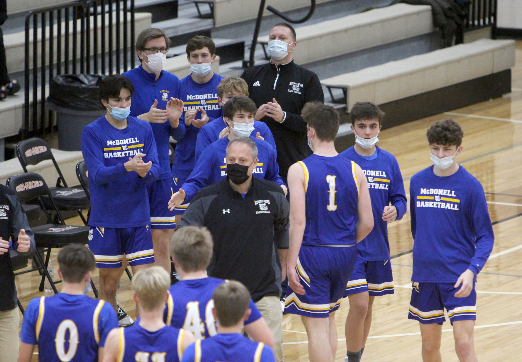 McDonell boys basketball at Osseo-Fairchild 1-11-21